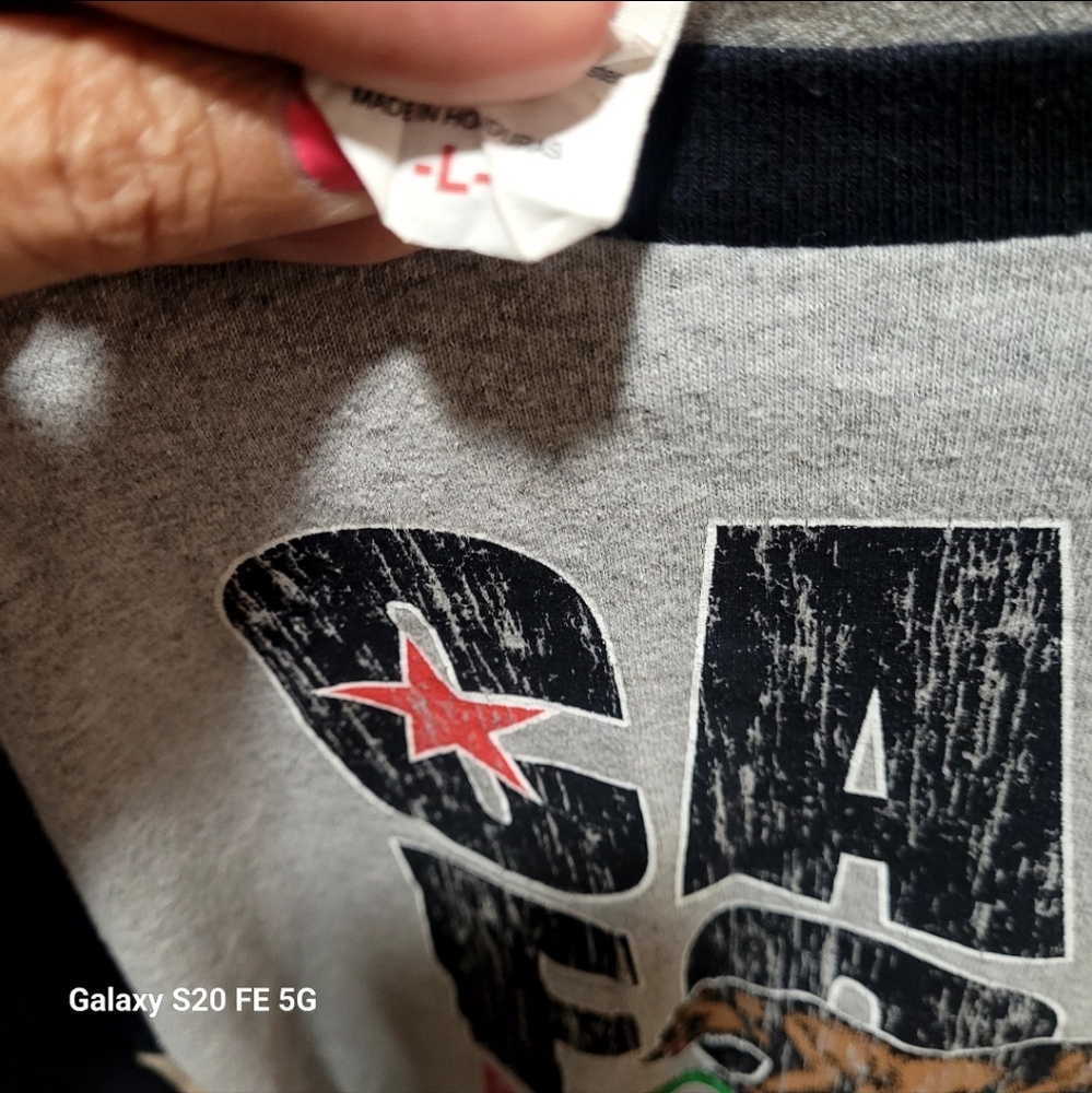Tops Baseball California T shirt L Anvil